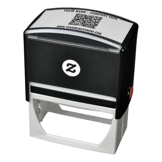 Uw ontwerp aangepaste tekst en QR-code stempel voo (Product)
