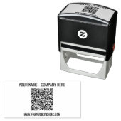 Uw ontwerp aangepaste tekst en QR-code stempel voo (In situ)
