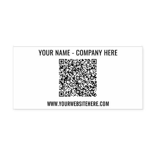 Uw ontwerp aangepaste tekst en QR-code stempel voo (Design)