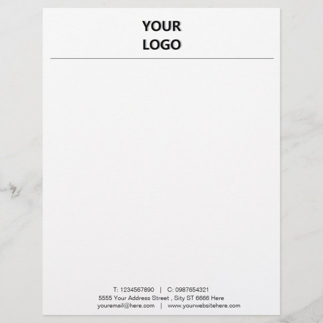 Uw ontwerp branded business briefhoofd voorbeeld (Voorkant)