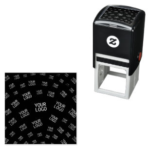 Uw ontwerp, foto of bedrijfslogo willekeurig beteg  zelfinktende stempel