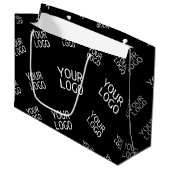 Uw ontwerp, foto of bedrijfslogo willekeurig geran groot cadeauzakje (Voorkant Gekanteld)