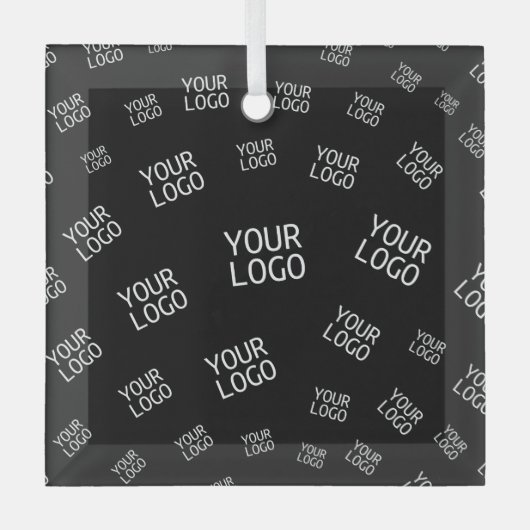 Uw ontwerp, foto of zakelijke Logo willekeurig bet Glas Ornament (Voorkant)