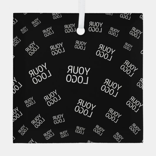 Uw ontwerp, foto of zakelijke Logo willekeurig bet Glas Ornament (Achterkant)