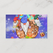 Uw ontwerp Gnome Kerstmis visitekaartje sjabloon (Achterkant)