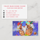 Uw ontwerp Gnome Kerstmis visitekaartje sjabloon (Voorkant / Achterkant)