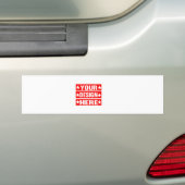 Uw ontwerp hier Aangepast Bumpersticker (Op auto)