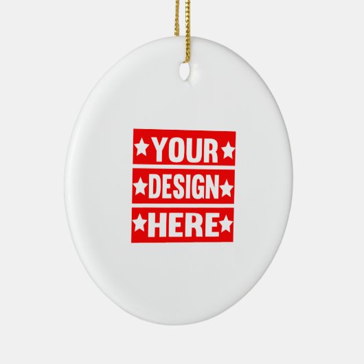 Uw ontwerp hier Aangepast Keramisch Ornament (Rechts)