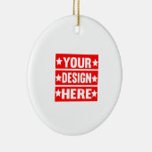 Uw ontwerp hier Aangepast Keramisch Ornament (Rechts)