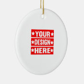 Uw ontwerp hier Aangepast Keramisch Ornament (Rechts)