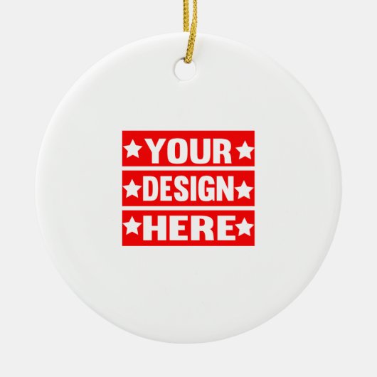 Uw ontwerp hier Aangepast Keramisch Ornament (Voorkant)