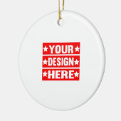 Uw ontwerp hier Aangepast Keramisch Ornament (Links)
