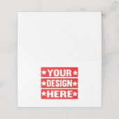 Uw ontwerp hier Aangepast Plaatskaartje (Buitenkant ongevouwen)