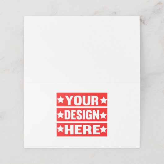 Uw ontwerp hier Aangepast Plaatskaartje (Buitenkant ongevouwen)