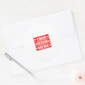 Uw ontwerp hier Aangepast Ronde Sticker (Envelop)