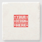 Uw ontwerp hier Aangepast Stenen Onderzetter (Voorkant)