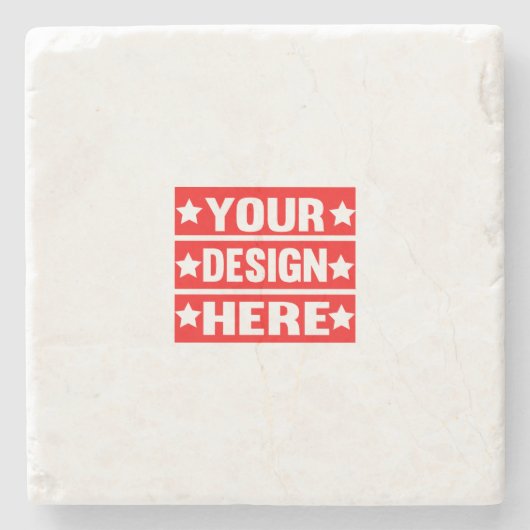 Uw ontwerp hier Aangepast Stenen Onderzetter (Voorkant)