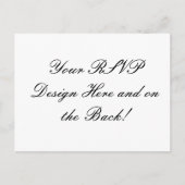 Uw ontwerp hier! Aangepaste RSVP-kaart voor bruilo Uitnodiging Briefkaart (Voorkant)