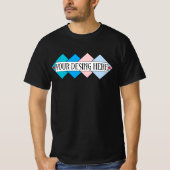 Uw Ontwerp Hier Black Bella Canvas Mockup mannen T-shirt (Voorkant)
