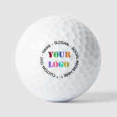Uw ontwerp Logo Tekststempels Golfballen Sjabloon (Voorkant)