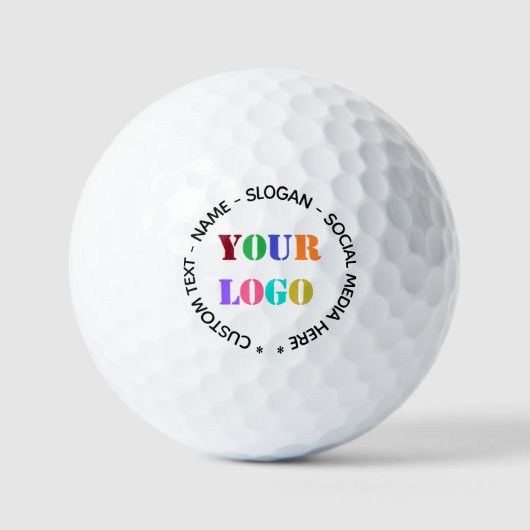Uw ontwerp Logo Tekststempels Golfballen Sjabloon (Voorkant)