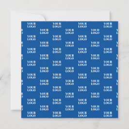 Uw ontwerp of bedrijfslogo | Blauwe tegelpatroon Bedankkaart