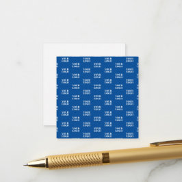 Uw ontwerp of bedrijfslogo | Blauwe tegelpatroon Informatiekaartje