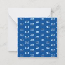 Uw ontwerp of bedrijfslogo | Blauwe tegelpatroon Notitiekaartje