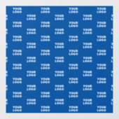 Uw ontwerp of bedrijfslogo | Blauwe tegelpatroon Raamsticker (Vel)