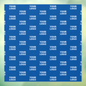 Uw ontwerp of bedrijfslogo | Blauwe tegelpatroon Raamsticker (Vel 3)