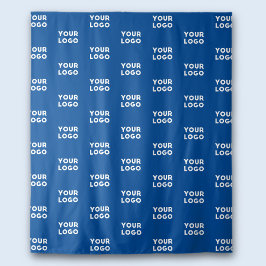 Uw ontwerp of bedrijfslogo | Blauwe tegelpatroon Wandkleed