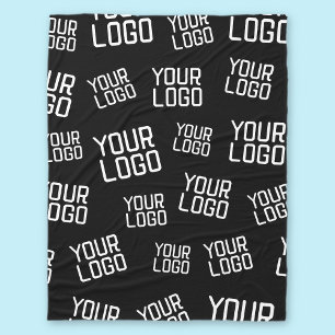 Uw ontwerp of bedrijfslogo Willekeurige plaatsin Fleece Deken