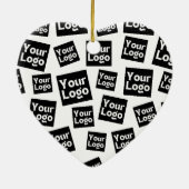 Uw ontwerp of bedrijfslogo | Willekeurige plaatsin Keramisch Ornament (Achterkant)