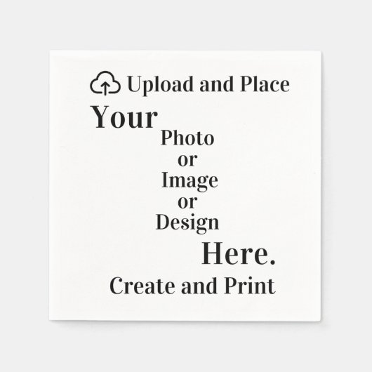 Uw ontwerp of foto uploaden servet (Voorkant)