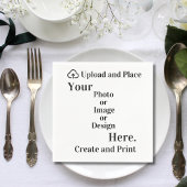 Uw ontwerp of foto uploaden servet