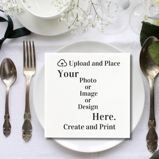 Uw ontwerp of foto uploaden servet