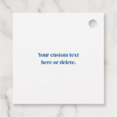 Uw ontwerp of zakelijke Logo | Blauw betegeld patr Bedankjes Labels (Achterkant)