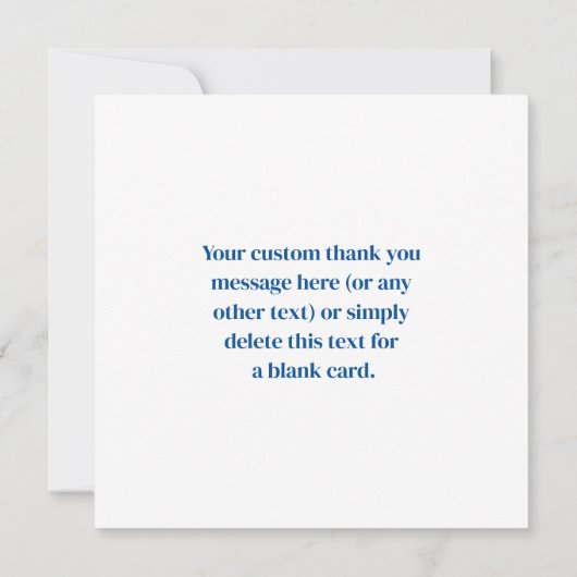 Uw ontwerp of zakelijke Logo | Blauw betegeld patr Bedankkaart (Achterkant)