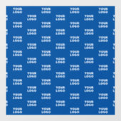 Uw ontwerp of zakelijke Logo | Blauw betegeld patr Raamsticker (Vel)