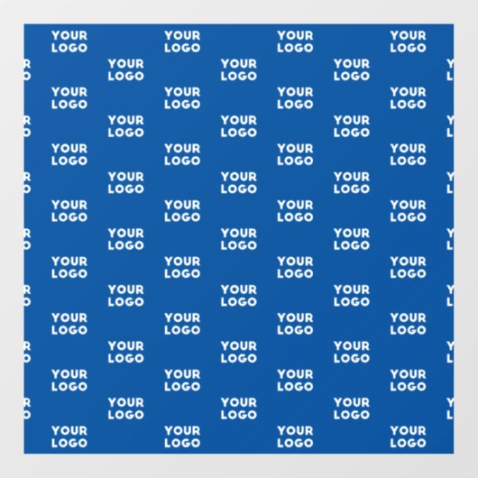 Uw ontwerp of zakelijke Logo | Blauw betegeld patr Raamsticker (Vel)
