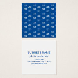 Uw ontwerp of zakelijke Logo | Blauw betegeld patr Vierkante Visitekaartjes