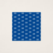 Uw ontwerp of zakelijke Logo | Blauw betegeld patr Vierkante Visitekaartjes (Voorkant)