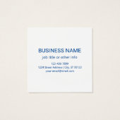 Uw ontwerp of zakelijke Logo | Blauw betegeld patr Vierkante Visitekaartjes (Achterkant)