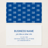 Uw ontwerp of zakelijke Logo | Blauw betegeld patr Visitekaartje (Voorkant /achterkant)