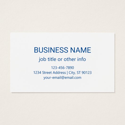 Uw ontwerp of zakelijke Logo | Blauw betegeld patr Visitekaartje (Achterkant)