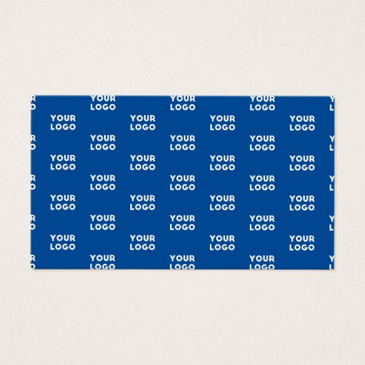 Uw ontwerp of zakelijke Logo | Blauw betegeld patr Visitekaartje (Voorkant)