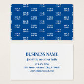 Uw ontwerp of zakelijke Logo | Blauw betegeld patr Visitekaartje (Voorkant /achterkant)