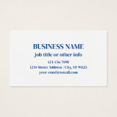 Uw ontwerp of zakelijke Logo | Blauw betegeld patr Visitekaartje (Achterkant)