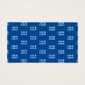 Uw ontwerp of zakelijke Logo | Blauw betegeld patr Visitekaartje (Voorkant)