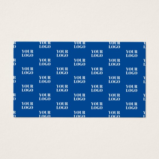 Uw ontwerp of zakelijke Logo | Blauw betegeld patr Visitekaartje (Voorkant)